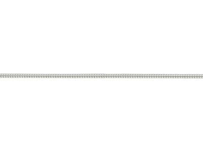 Rhodium Plated 2.4mm Round Snake Chain 18