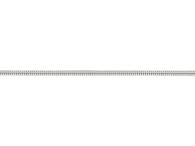 Rhodium Plated 3.0mm Round Snake Chain 18