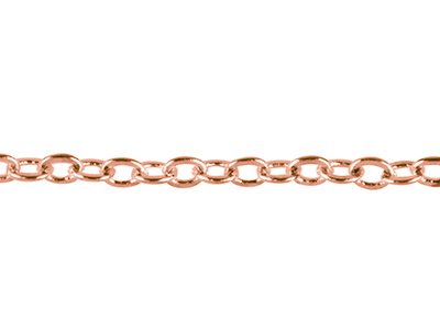 Rose Gold Plated 1.6mm Trace Chain 18