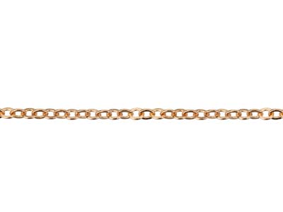 Rose Gold Plated 1.6mm Oval Trace Chain 18''/45cm Unhallmarked - Standard Image - 3