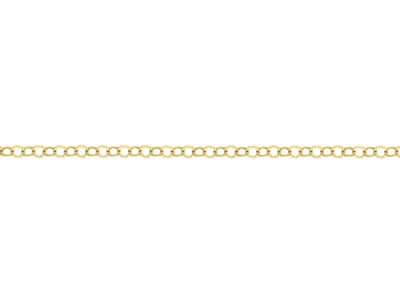 Gold Plated 3.5mm Flat Filed Round Trace Chain 18
