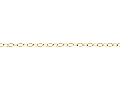 Gold Plated 3.6mm Oval Trace Chain 18