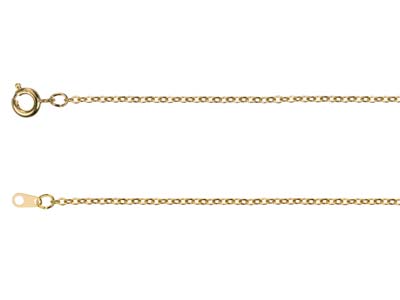Gold Plated 1.6mm Oval Trace Chain 18