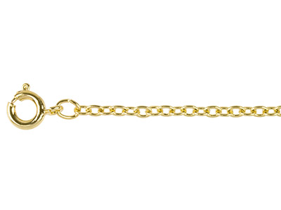 Gold Plated 2.0mm Flat Trace Chain 18