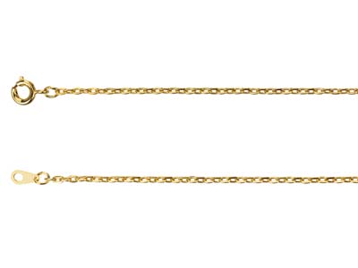 Gold Plated 2.0mm Oval Trace Chain 18''/45cm Unhallmarked - Standard Image - 2