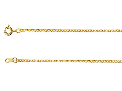 Gold Plated 2.3mm Oval Trace Chain 16''/40cm Unhallmarked - Standard Image - 2