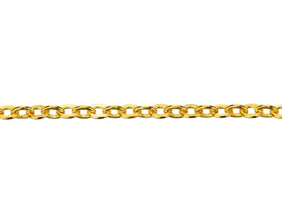 Gold Plated 2.3mm Oval Trace Chain 16''/40cm Unhallmarked - Standard Image - 3