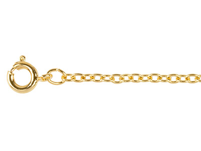 Gold Plated 2.3mm Trace Chain      1845cm Unhallmarked