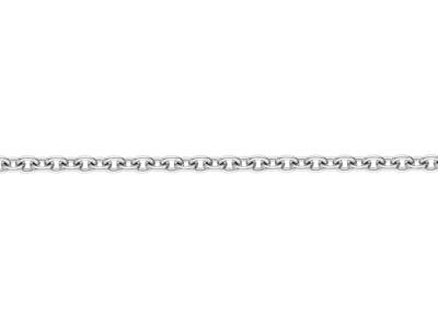 Rhodium Plated 4.5mm Oval Trace Chain 18