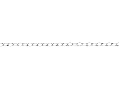 Silver Plated 3.6mm Oval Trace Chain 18
