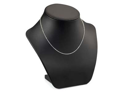 Silver Plated 1.6mm Oval Trace Chain 16''/40cm Unhallmarked - Standard Image - 4