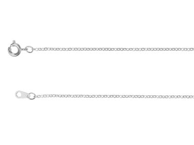 Silver Plated 1.6mm Oval Trace Chain 18''/45cm Unhallmarked - Standard Image - 2