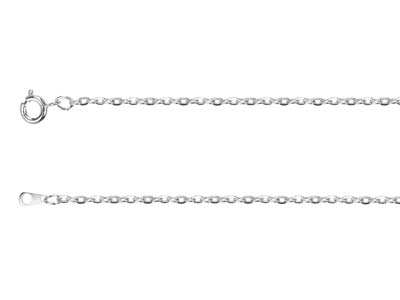Silver Plated 2.0mm Oval Trace Chain 18''/45cm Unhallmarked - Standard Image - 2