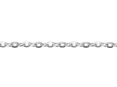 Silver Plated 2.0mm Oval Trace Chain 18''/45cm Unhallmarked - Standard Image - 3