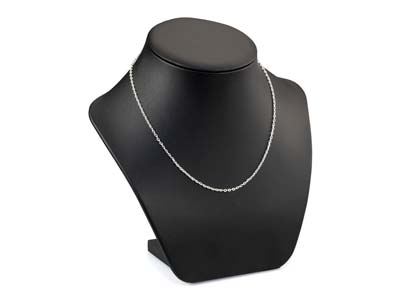 Silver Plated 2.0mm Oval Trace Chain 18''/45cm Unhallmarked - Standard Image - 4
