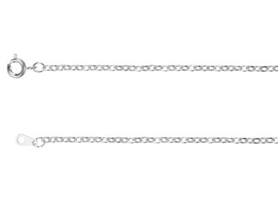 Silver Plated 2.3 Oval Trace Chain 18''/45cm Unhallmarked - Standard Image - 2