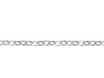 Silver Plated 2.3 Oval Trace Chain 18''/45cm Unhallmarked - Standard Image - 3