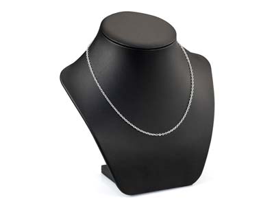 Silver Plated 2.3 Oval Trace Chain 18''/45cm Unhallmarked - Standard Image - 4