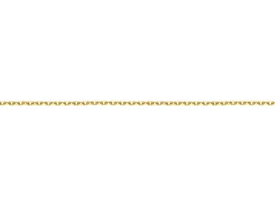Gold Plated 1.7mm Diamond Cut Oval Trace Chain 18