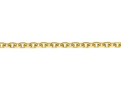 Gold Plated 5.3mm Diamond Cut Oval Trace Chain 18
