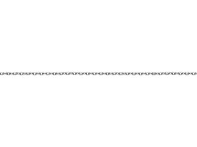 Rhodium Plated 1.7mm Diamond Cut Oval Trace Chain 18