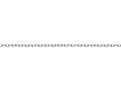 Rhodium Plated 2.9mm Diamond Cut Oval Trace Chain 18