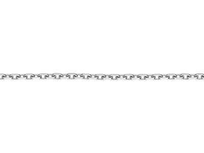 Rhodium Plated 3.9mm Diamond Cut Oval Trace Chain 18