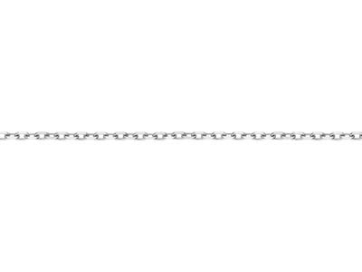 Silver Plated 2.9mm Diamond Cut Oval Trace Chain 18