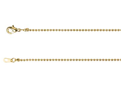 Gold Plated 1.5mm Ball Chain 18