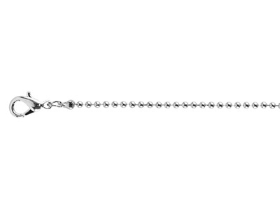 Silver Plated 1.5mm Ball Chain     1640cm Unhallmarked