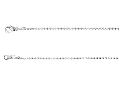 Silver Plated 1.5mm Ball Chain 18