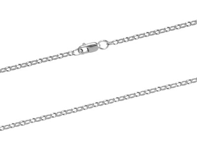 Argentium 960 2mm Oval Belcher     Chain 16