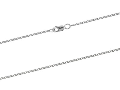 Argentium 960 1.2mm Curb Chain     16
