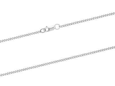 Argentium 960 1.5mm Diamond Cut    Curb Chain 18