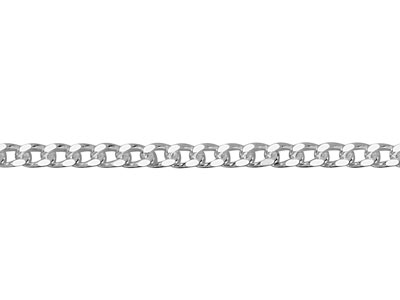 Argentium 960 1.5mm Diamond Cut    Curb Chain 18