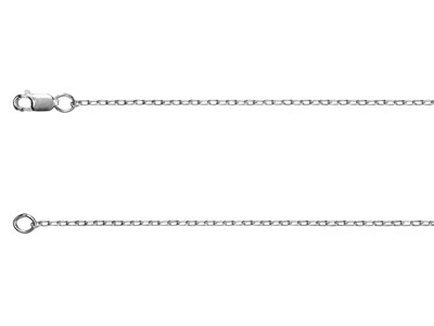 Argentium 960 1.2mm Long Link Trace Chain 18