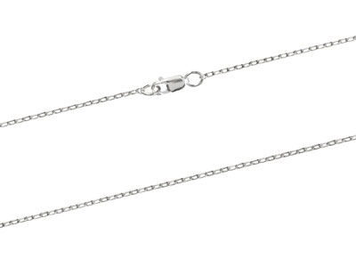 Argentium 960 1.2mm Long Link Trace Chain 18