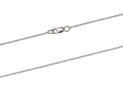 Argentium 960 1.3mm Oval Trace     Chain 16