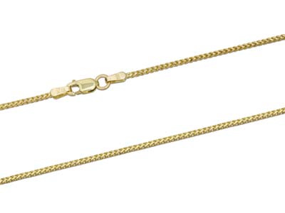 9ct Yellow Gold 1.3mm Franco Chain 16