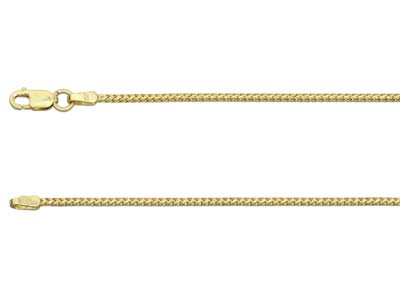 9ct Yellow Gold 1.3mm Franco Chain 1845cm Hallmarked
