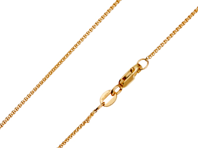 9ct Yellow Gold 1.0mm Spiga Chain  1640cm Hallmarked