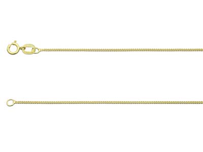 9ct Yellow Gold 0.8mm Diamond Cut  Curb Chain 20