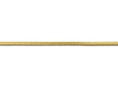 9ct Yellow Gold 0.7mm Diamond Cut  Square Snake Chain 16