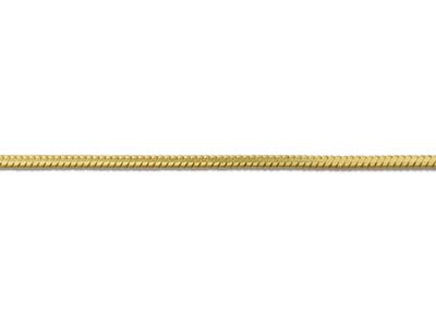 9ct Yellow Gold 0.7mm Diamond Cut  Square Snake Chain 16