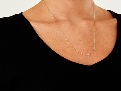 9ct Yellow Gold 1.0mm Diamond Cut  Belcher Chain 20