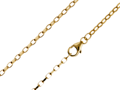 9ct Yellow Gold 2.2mm Diamond Cut  Belcher Chain 1845cm Hallmarked