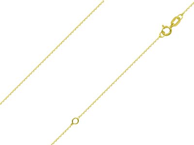 9ct Yellow Gold 0.8mm Extendable   Belcher Chain 16-18
