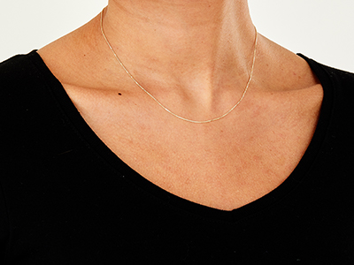 9ct Yellow Gold 0.8mm Belcher Chain 16