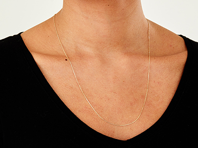 9ct Yellow Gold 0.8mm Belcher Chain 22