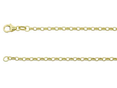 9ct Yellow Gold 2.3mm Belcher Chain 1640cm Hallmarked